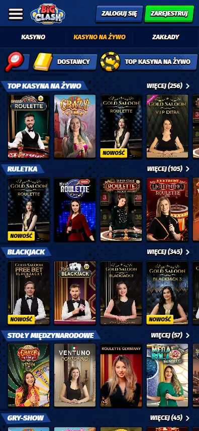 Live Casino BigClash - Giochi dal Vivo